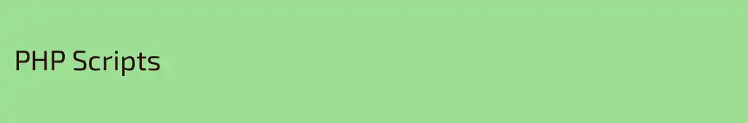 PHP Scripts